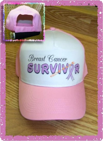 Ball Cap, BREAST CANCER SURVIVOR Awareness, Pink Ribbon
