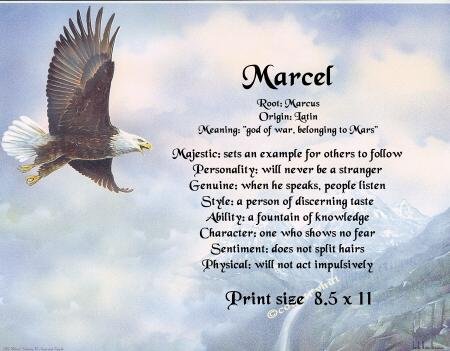 EAGLE SOARING - PERSONALIZED 1 Name Meaning Print - no US s/h fee