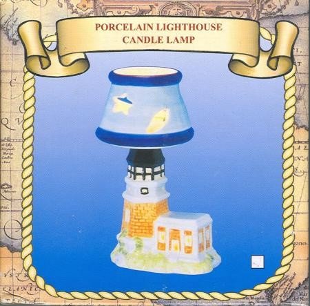 Porcelain LIGHTHOUSE Candle Lamp, Tea light Holder NIB