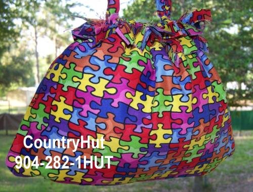 AUTISM - Gift Bag - Draw string handbag - multi purpose handbag, cosmetic bag