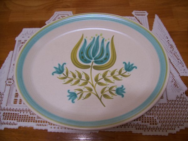 VINTAGE FRANCISCAN TULIP TIME PLATTER 14"