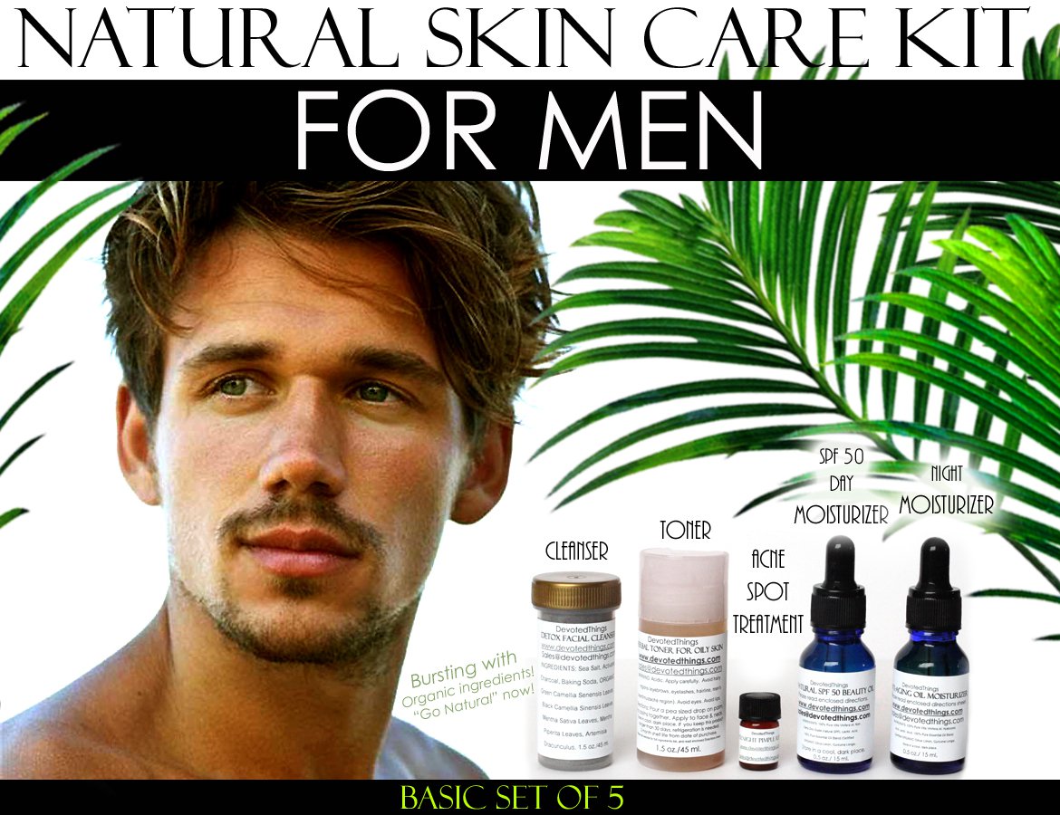 Natural facial care for men