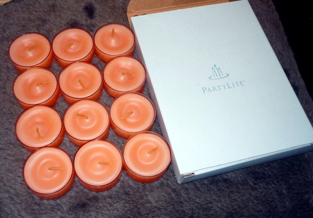 PARTYLITE Tealight TANGELO MOJITO Box of 12 NIB VO4309 FREE SHIPPING