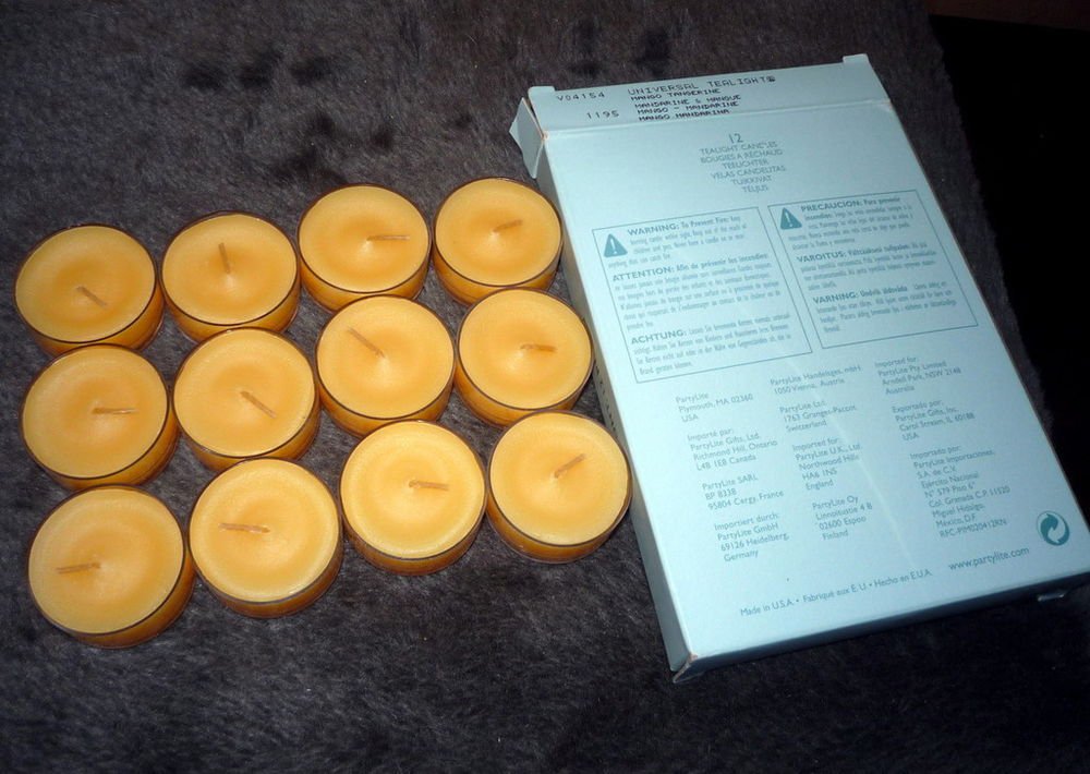 PARTYLITE Tealight MANGO TANGERINE Box of 12 NIB VO4154 FREE SHIPPING