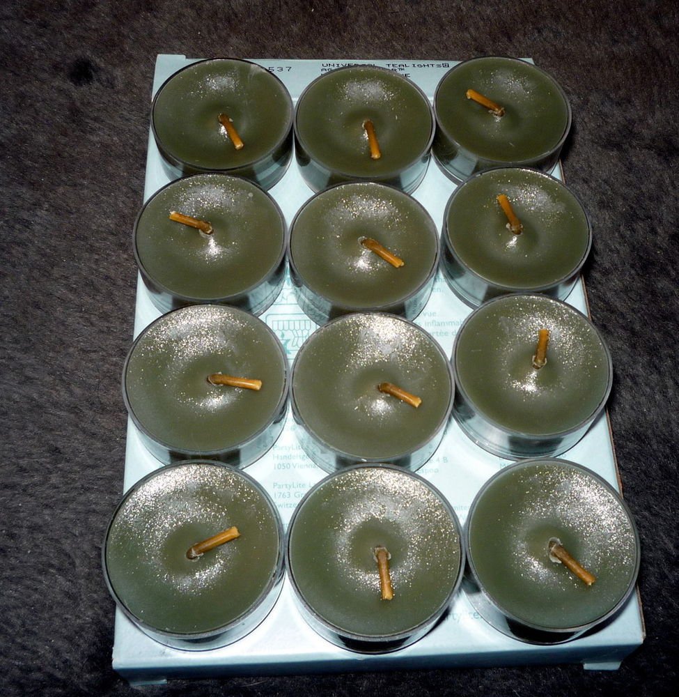 PARTYLITE Tealight AGAVE NECTAR Box of 12 NIB VO4537 FREE SHIPPING
