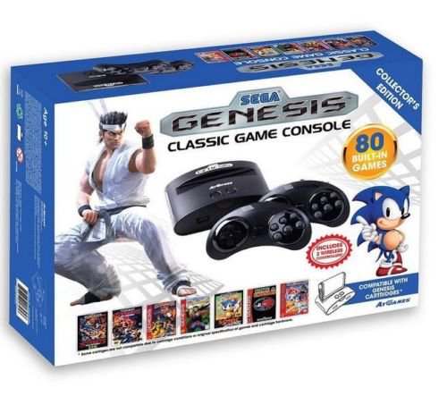 New 2015 Model Atgames Sega Genesis Classic Game Console With 80 Built