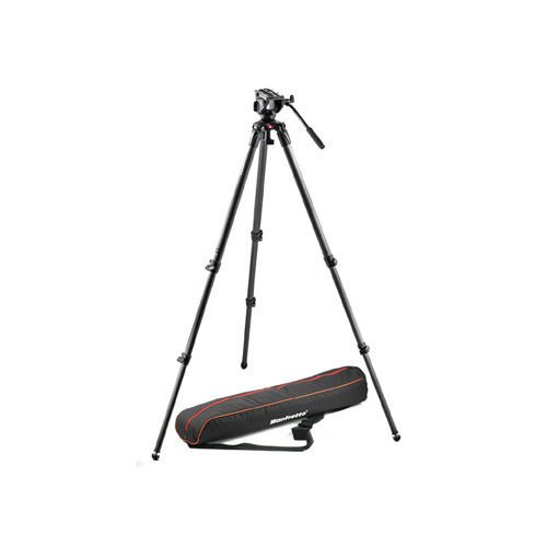 Manfrotto 755XB + MVH500AH Lightweight Fluid Video Tripod System with Bag