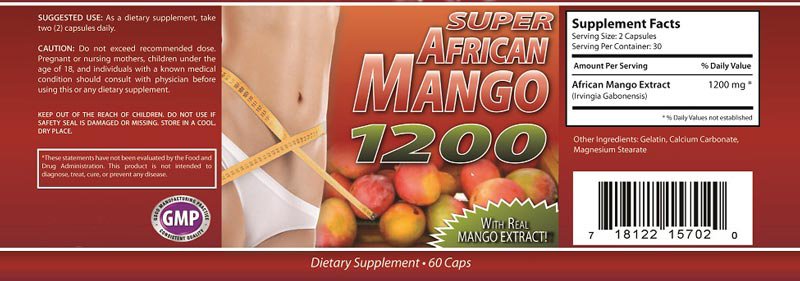 AFRICAN MANGO 1200mg WEIGHT LOSS DIET PILLS