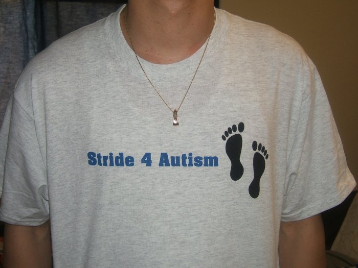 Stride 4 Autism Grey Adult Shirt 100% to our charity.~~FREE SHIPPING!!~~
