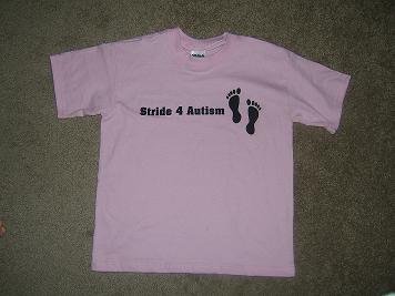 Stride 4 Autism Charity Pink Youth Girls T-Shirt~~FREE SHIPPING!!