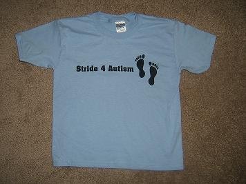 Stride 4 Autism Charity Blue Youth Boys T-Shirt~~FREE SHIPPING!!