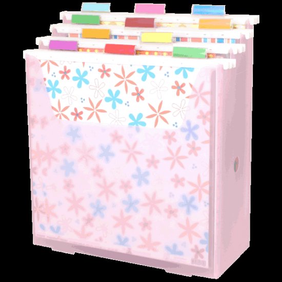 Scrap-eze Vertical Storage Organizer Kit Translucent Pink