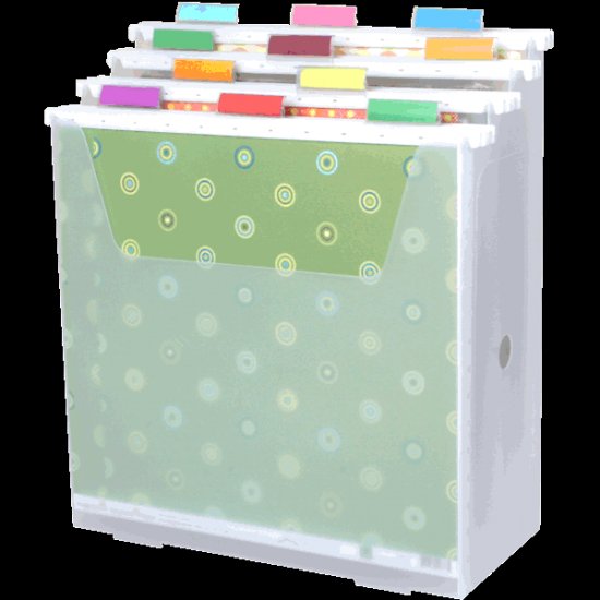 Scrap-eze Vertical Storage Organizer Kit Translucent White