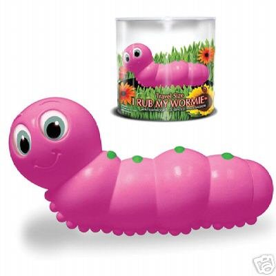 I Rub My Wormie Massager Travel Size Pink