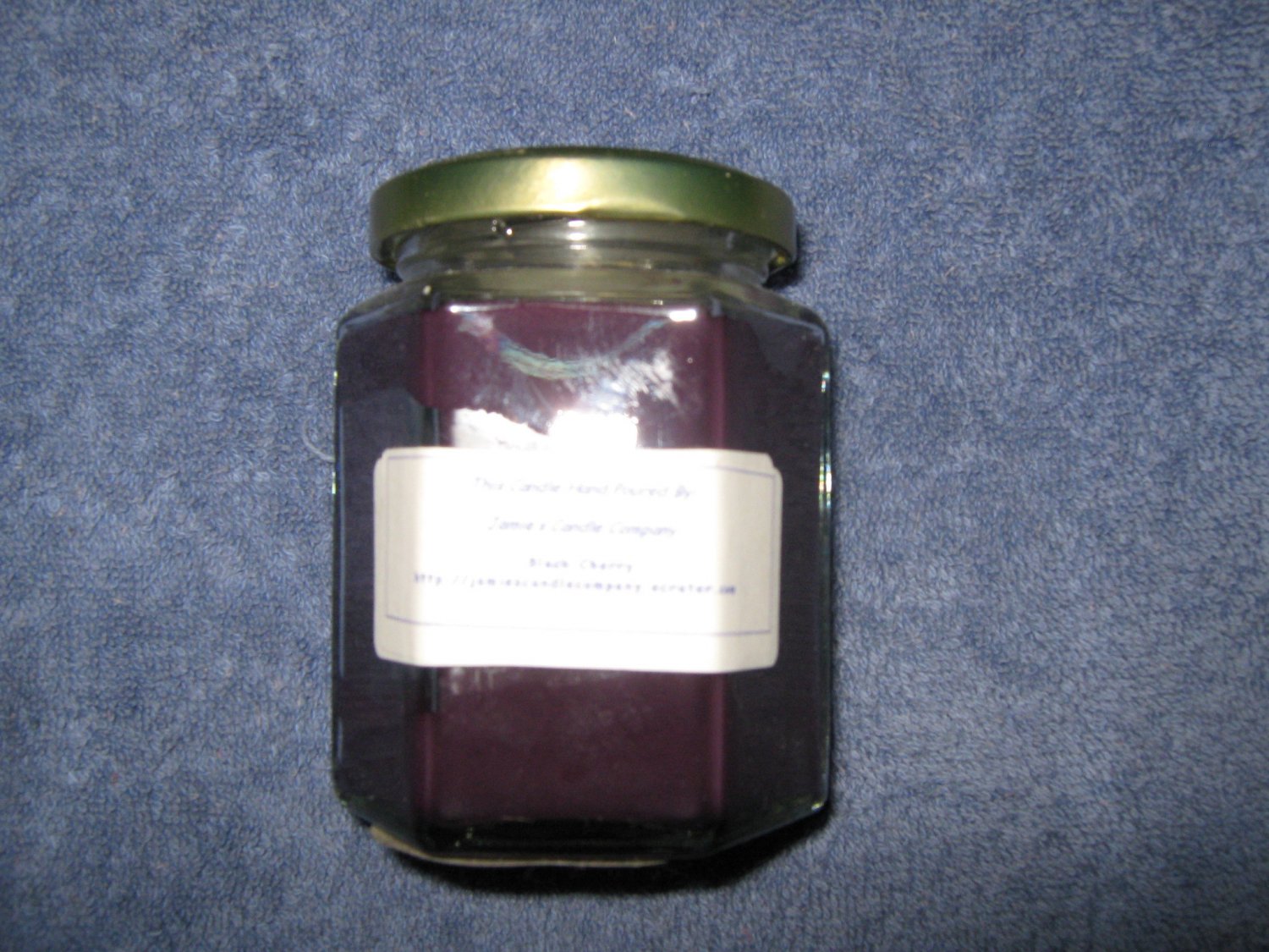 Black Cherry Scented 9 oz. Hexagon Jar Candle