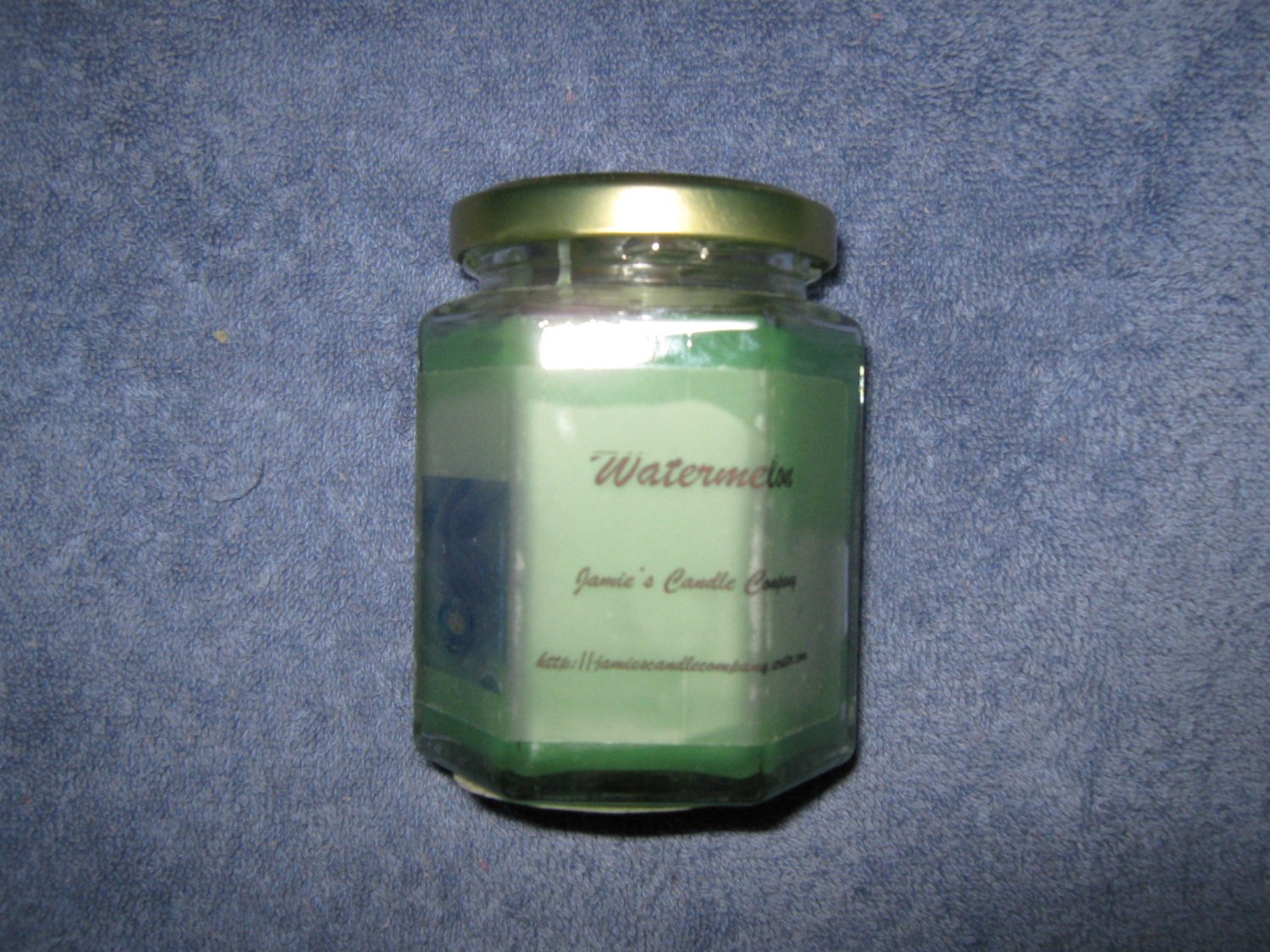 Watermelon 9 Ounce Hexagon Jar Candle