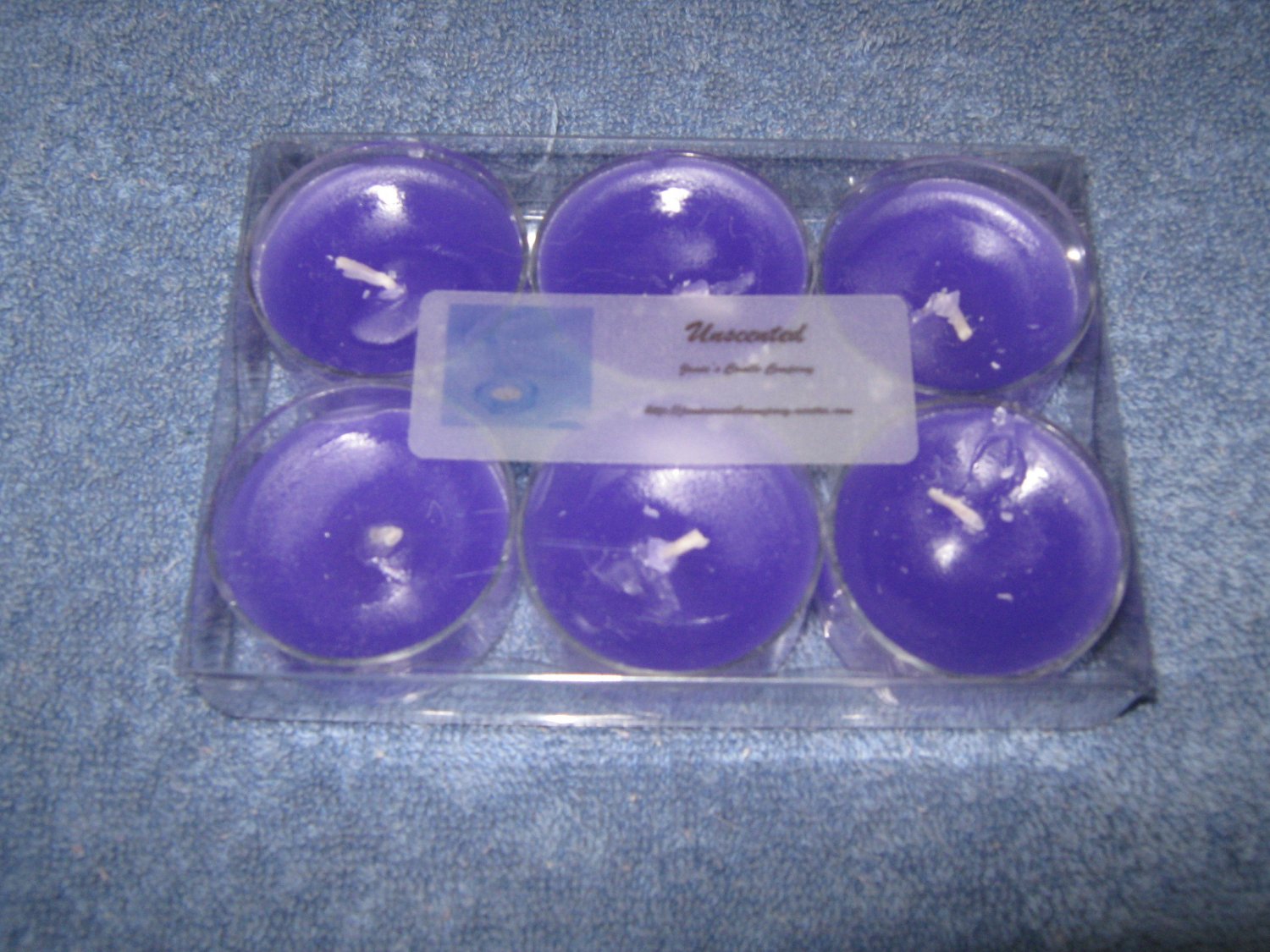 Unscented Lavender 6 Pack Tealight Candle Set
