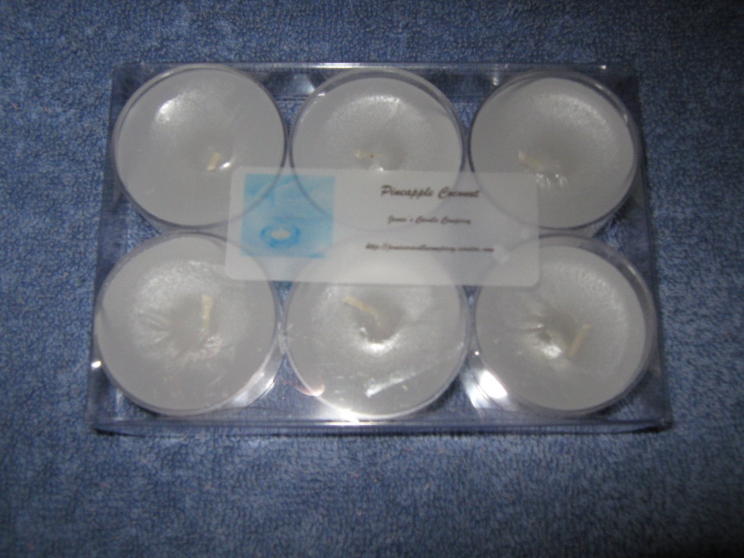 Pineapple Coconut 6 Pack Tealight Candle Set