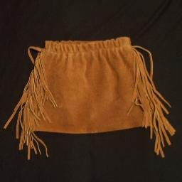 Girls Fringed Leather PowWow Western Skirt NEW 2