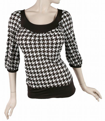 Brown-Ivory Top