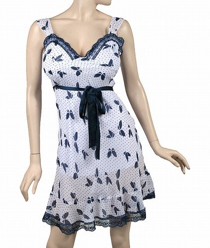 White-Blue Laced Dress