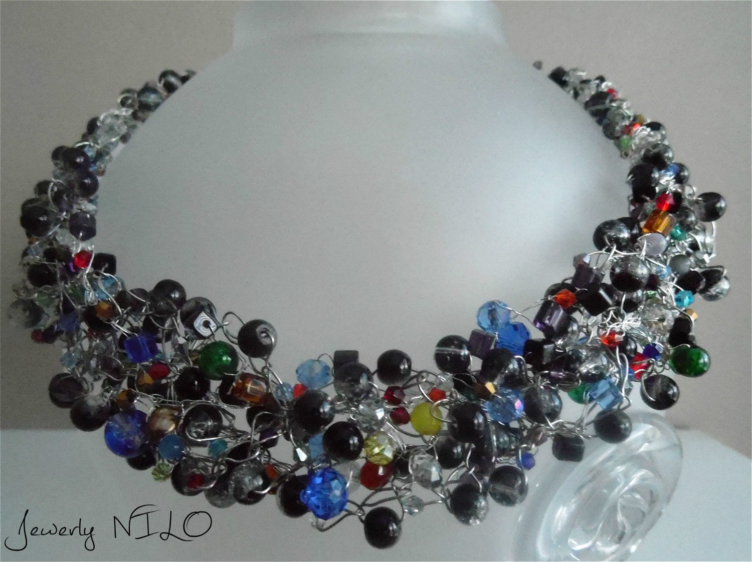 Crochet wire necklace