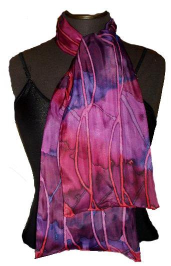 Rose Line Silk Neckerchief