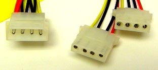 8" CD/HDD Power Y Splitter