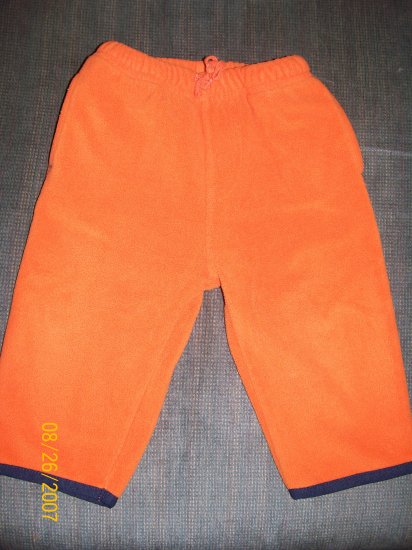 Old Navy Orange Fleece Pants Size 6-12 Months