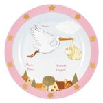 GIRL BIRTH ANNOUNCEMENT PLATE