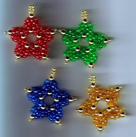 Christmas Tree Decorations Set of 4 Stars