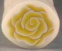 Yellow Rose Polymer Clay Cane