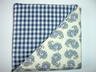 Navy Gingham / Tan w/Lavendar - Two FAT Quarters (2718)