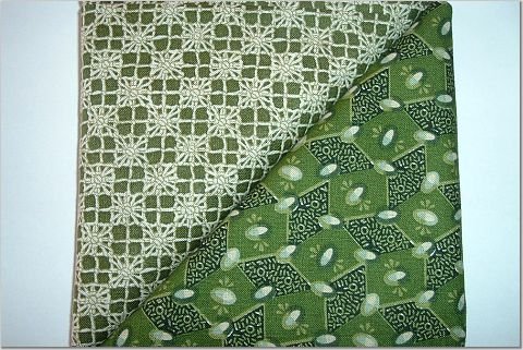 Avocado Jewels n Matching Print - Two FAT Quarters (2743)
