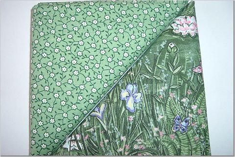 Lilly Pads & Dragon Fly n Floral Print - Two FAT Quarters (2744)