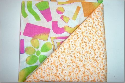 Neon Crazy n Orange Print - Two FAT Quarters (2764)