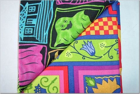 Neon Halloween n' Colorful Floral Print - TWO Fat Quarters (2850)