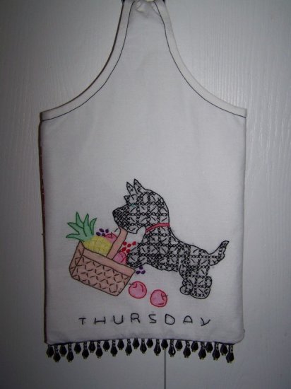 Scotty Dog Embroidered Tote