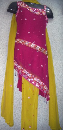 sr108 indo-western belt churidar suit