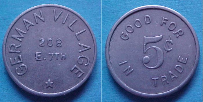 St. Paul MN German Village 5c merchant token