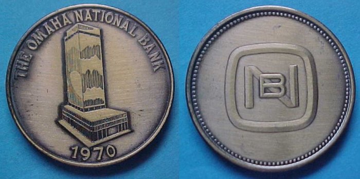 Omaha NE Omaha National Bank 1970 medal