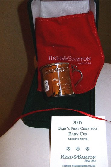 REED & BARTON 2005 BABY'S FIRST CHRISTMAS ORNAMENT STERLING