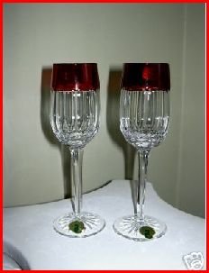 WATERFORD SIMPLY RED CORDIAL PAIR