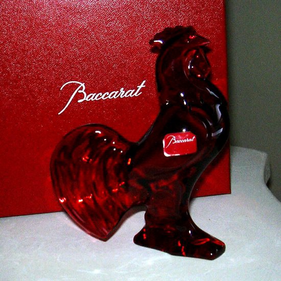 BACCARAT ZODIAC ROOSTER RUBY