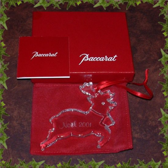 BACCARAT 2001 NOEL REINDEER ORNAMENT