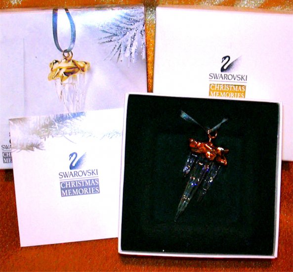 SWAROVSKI CHRISTMAS MEMORIES ICICLE ORNAMENT