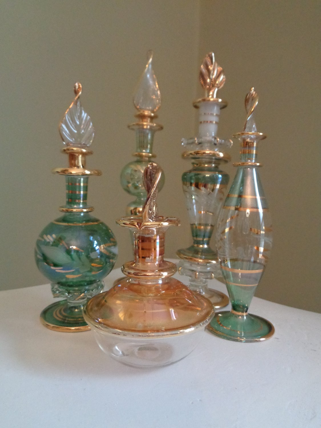 Egyptian Perfume Bottles Set Of