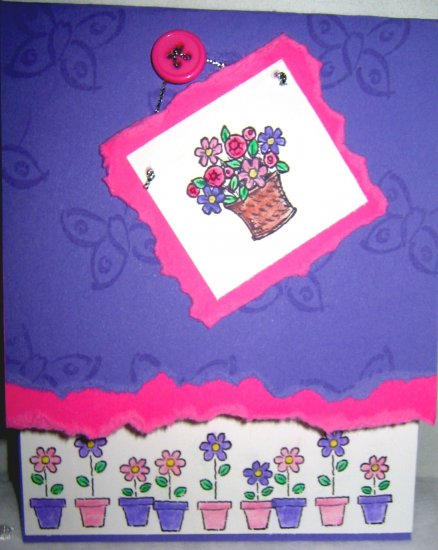 Handmade Card - Picture of Flowers