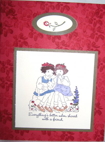 Handmade Card - Two girls