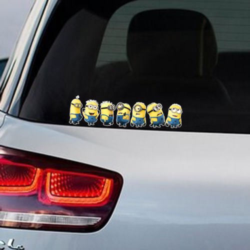 Despicable Me Minion Gang Full Colour Vinyl Decal Window Sticker Car